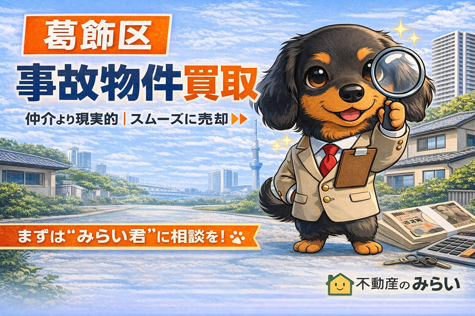 【葛飾区 事故物件買取】告知物件・孤独死・火災も対応｜最短即現金化ガイド｜不動産のみらいの画像