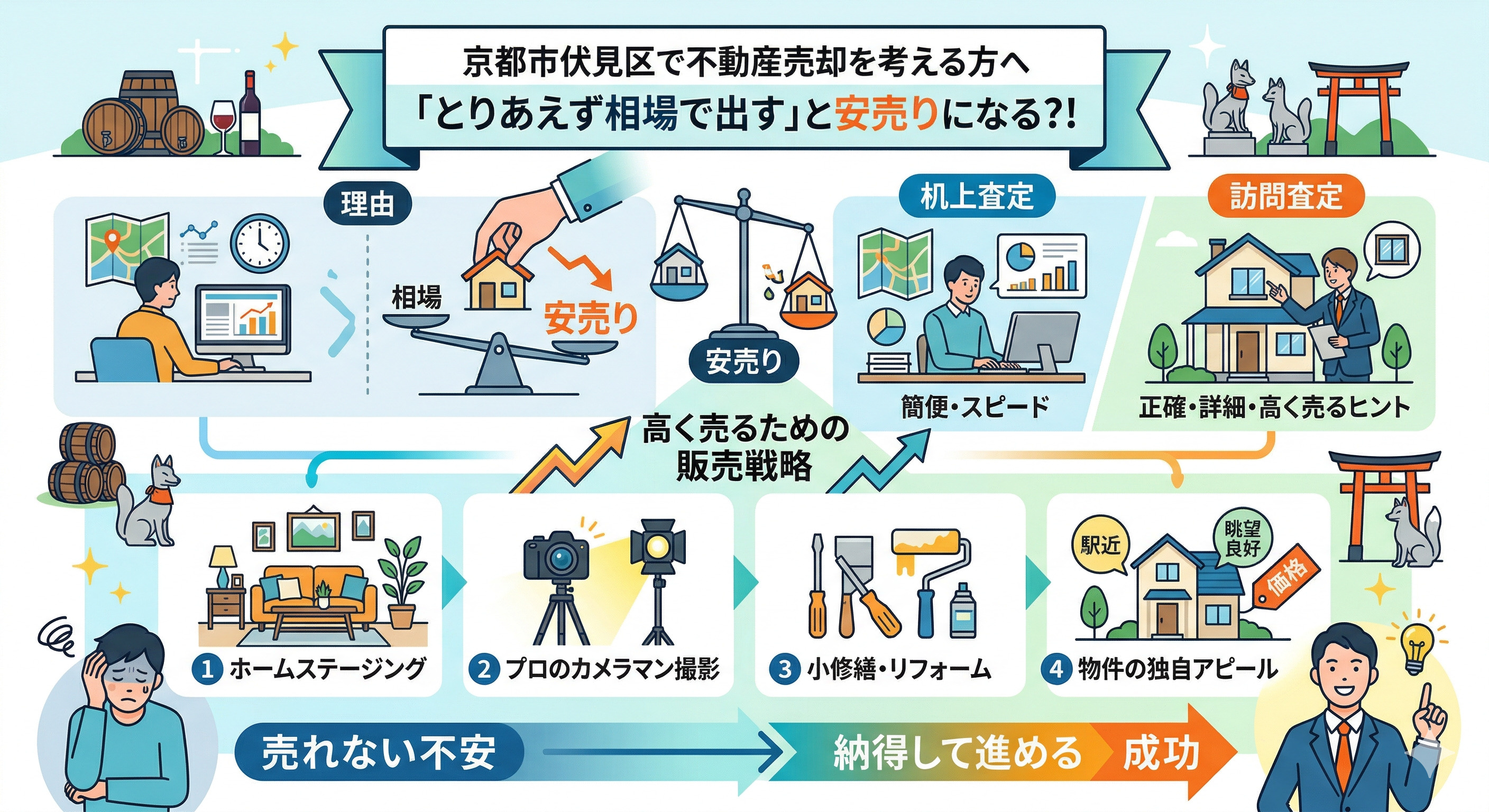 【損する】とりあえず相場を見て出す人ほど安売りします｜京都市伏見区で一円でも高く売るための不動産売却戦略の画像