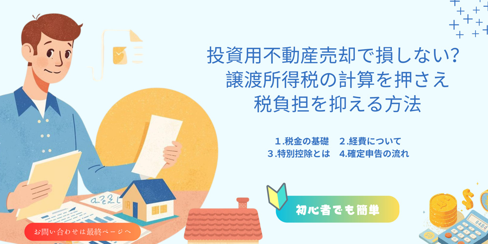 名古屋市の投資用不動産売却で損しない？  譲渡所得税の計算を押さえ税負担を抑える方法の画像