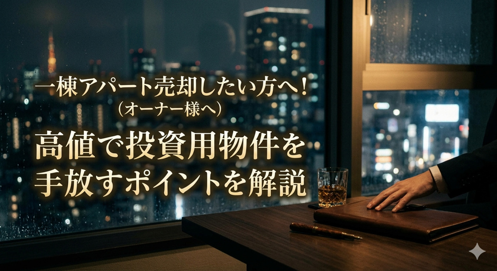 名古屋市で一棟アパート売却したい方へ！  高値で投資用物件を手放すポイントを解説の画像