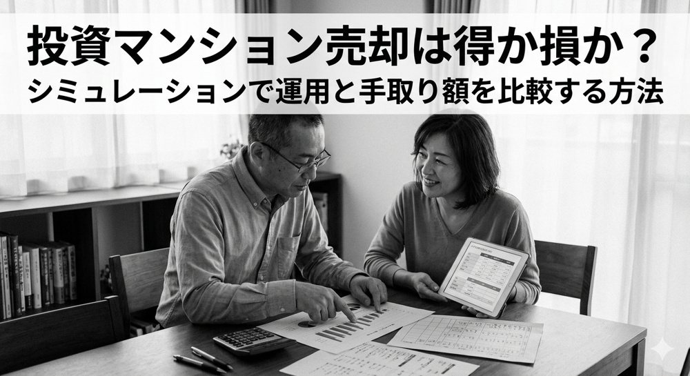 名古屋市の投資マンション売却は得か損か？  シミュレーションで運用と手取り額を比較する方法の画像