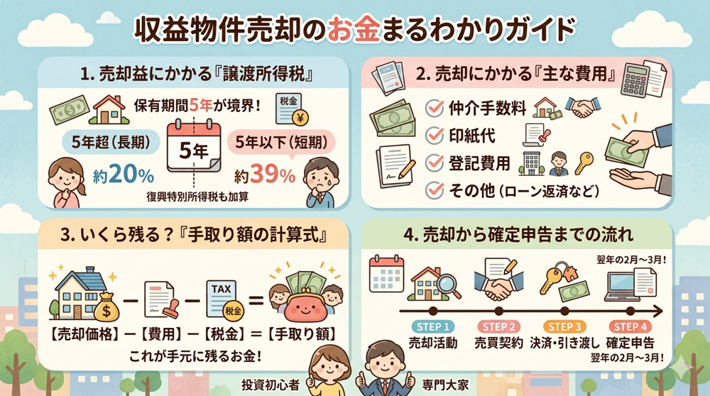 名古屋市の収益物件売却の税金はいくら？手取り額を把握する計算の考え方の画像