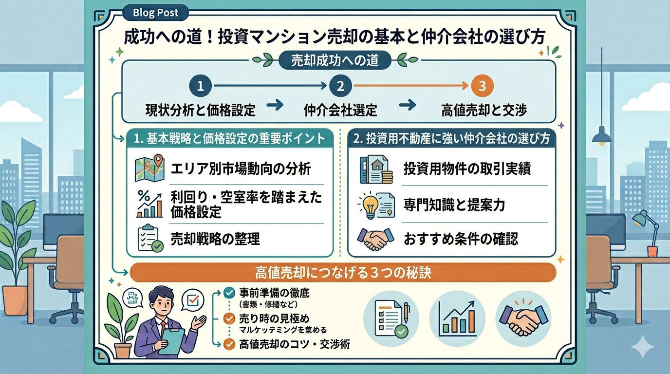 名古屋市の投資マンション売却はどう進める？仲介会社の選び方とおすすめポイントの画像