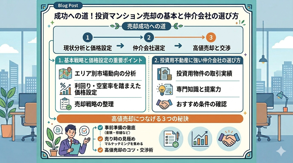 名古屋市の投資マンション売却はどう進める？仲介会社の選び方とおすすめポイントの画像
