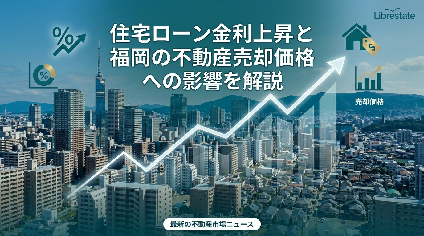 住宅ローン金利上昇と福岡の不動産売却価格への影響を解説の画像