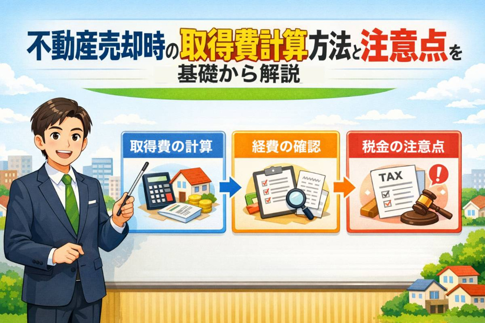 不動産売却時の取得費計算方法と注意点を基礎から解説の画像