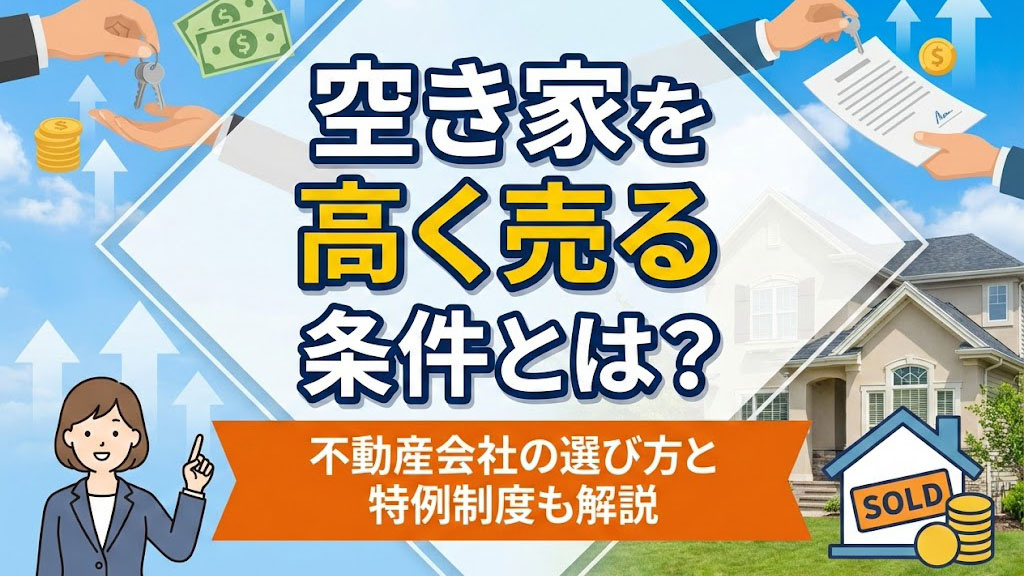 空き家を高く売る条件とは？不動産会社の選び方と特例制度も解説の画像