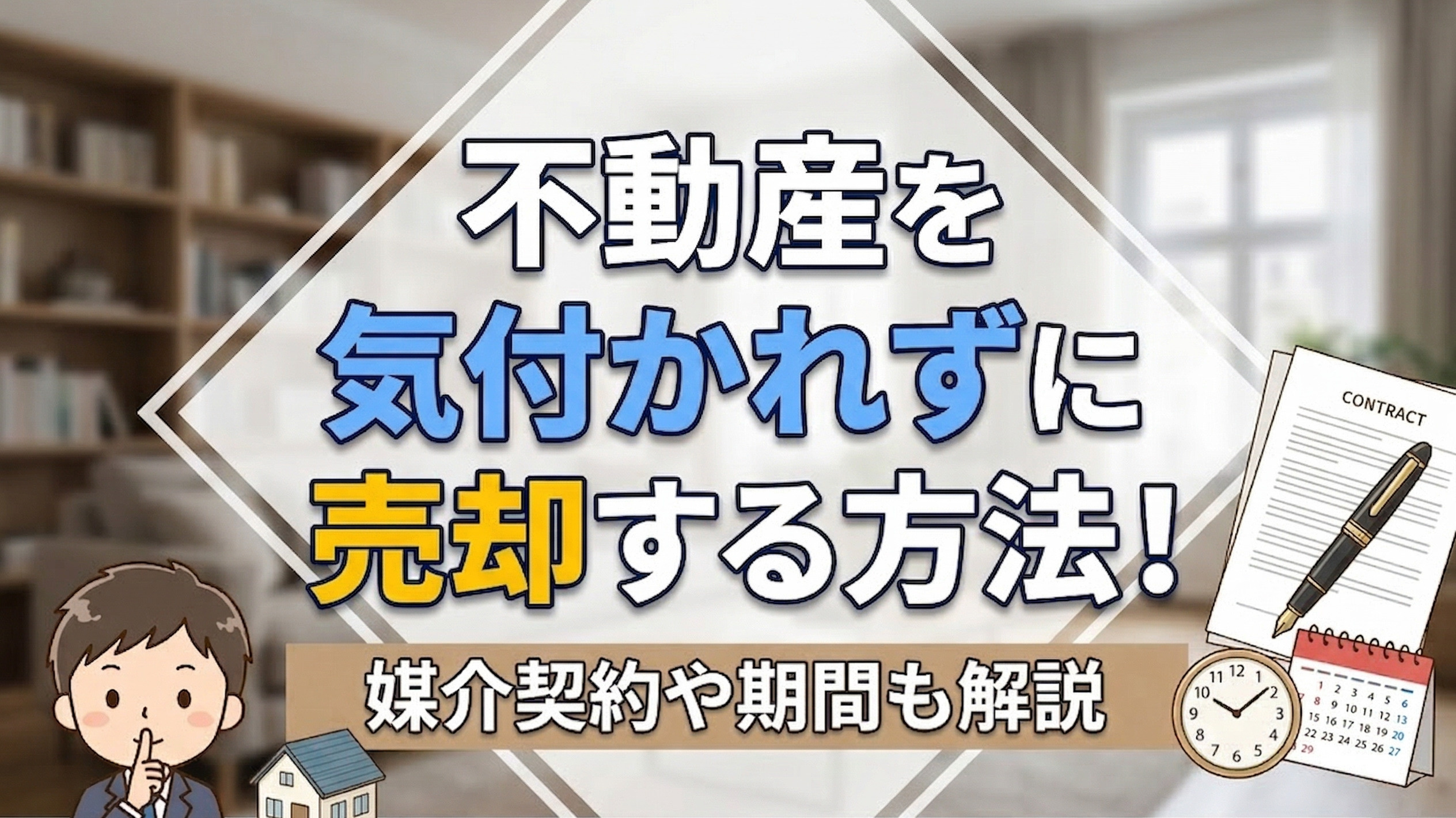 不動産を気付かれずに売却する方法！媒介契約や期間も解説の画像