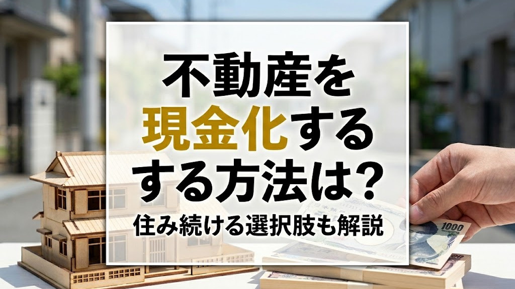 不動産を現金化する方法は？住み続ける選択肢も解説の画像