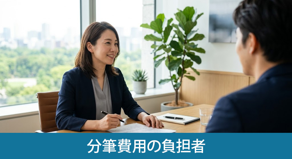 状況別で異なる分筆費用の負担者