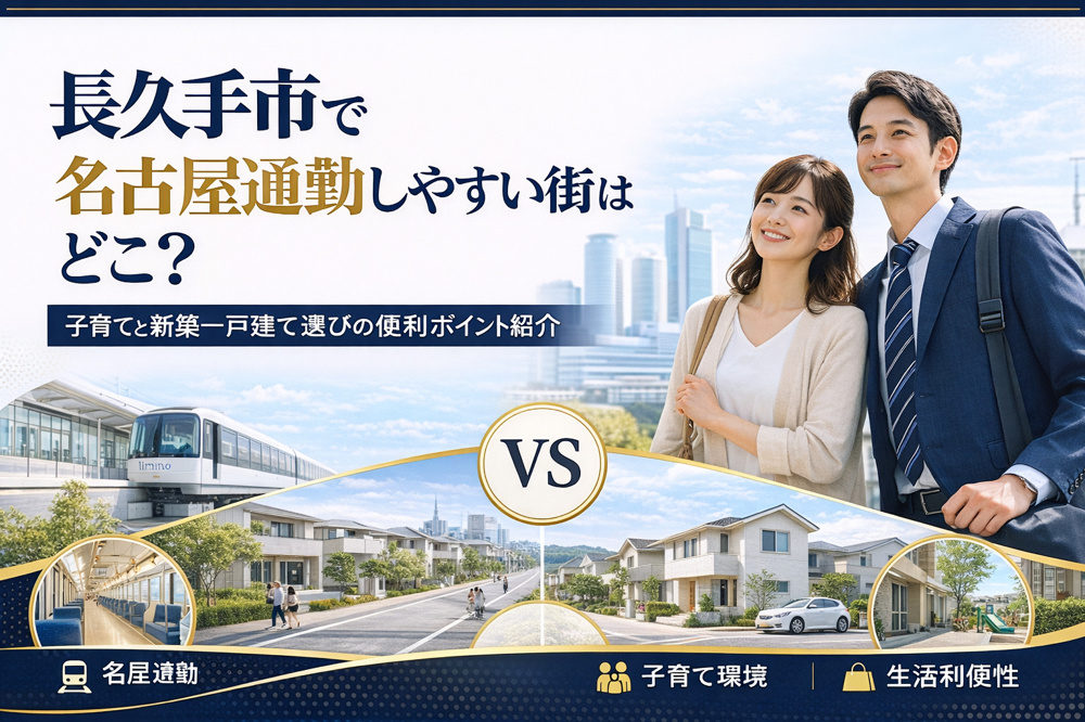 長久手市で名古屋通勤しやすい街はどこ？  子育てと新築一戸建て選びの便利ポイント紹介の画像