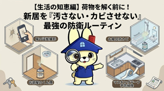 【生活の知恵編】荷物を解く前に!新居を「汚さない・カビさせない」最強の防衛ルーティンの画像