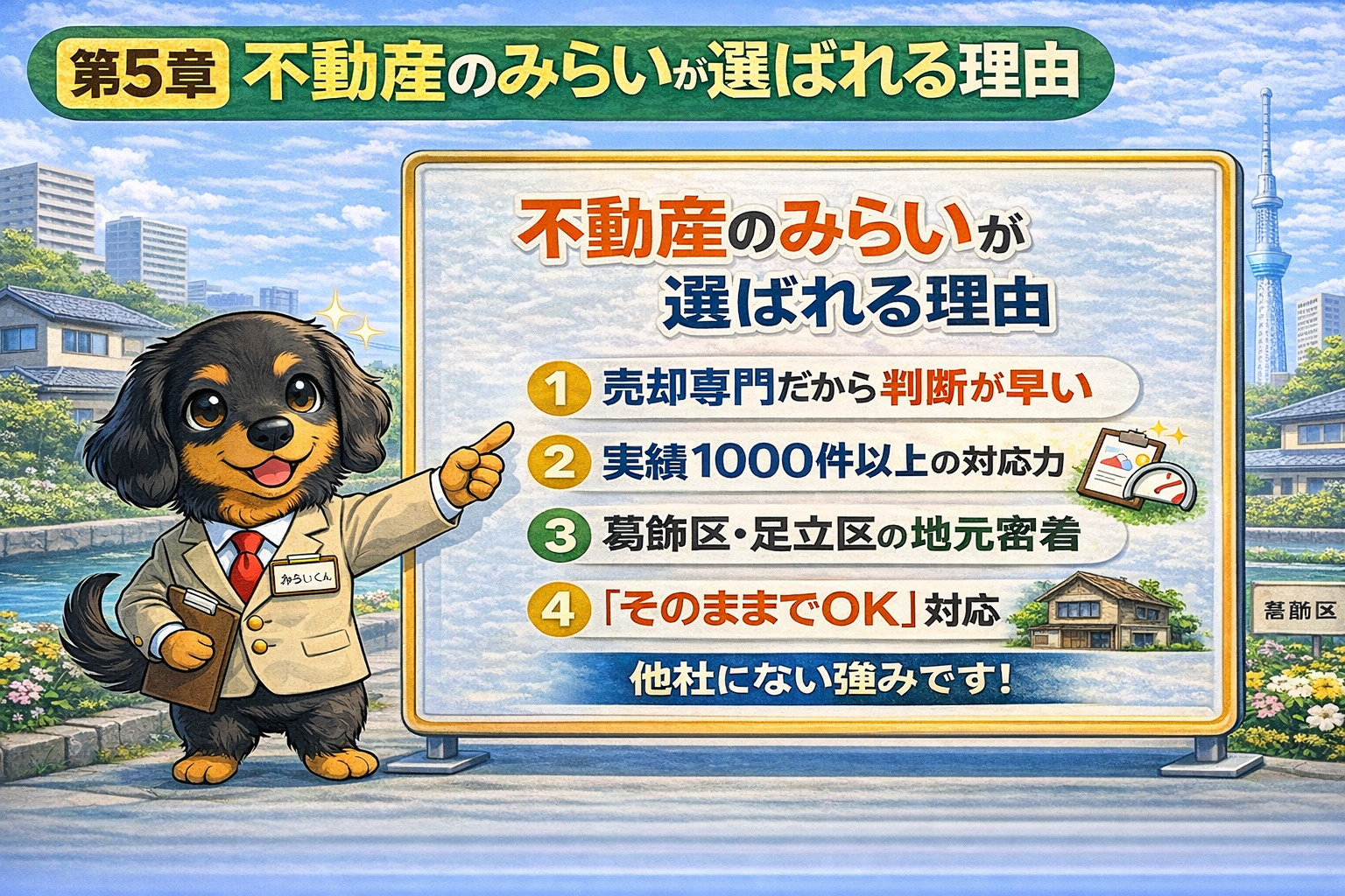 不動産のみらいが選ばれる理由