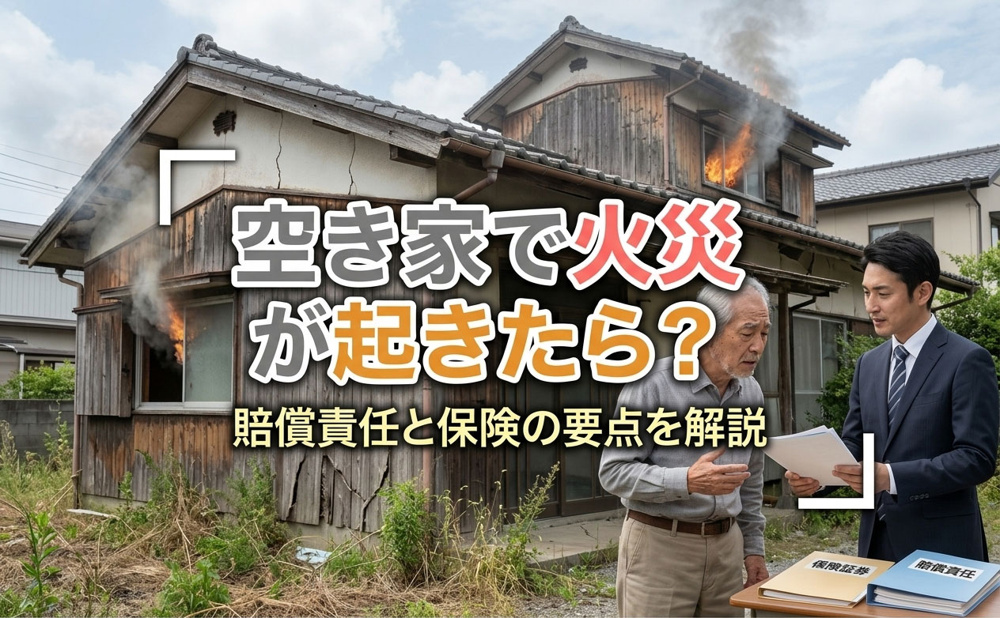 空き家で火災が起きたら？賠償責任と保険の要点を解説の画像