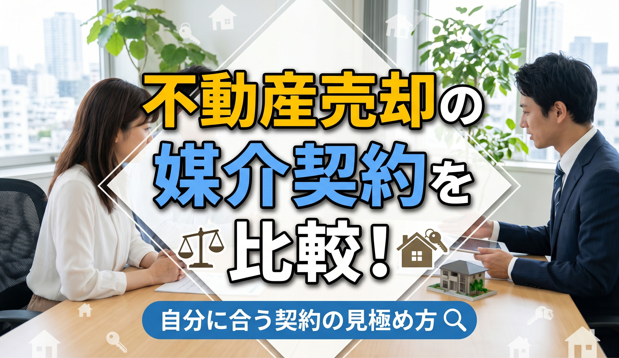 不動産売却の媒介契約を比較!自分に合う契約の見極め方の画像