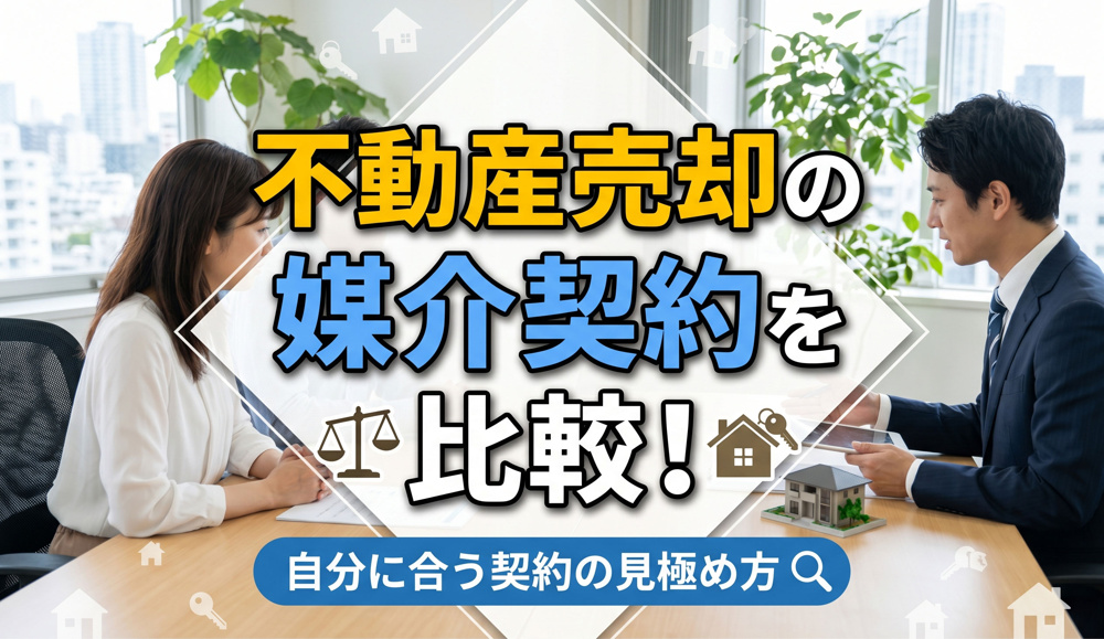 不動産売却の媒介契約を比較！自分に合う契約の見極め方の画像
