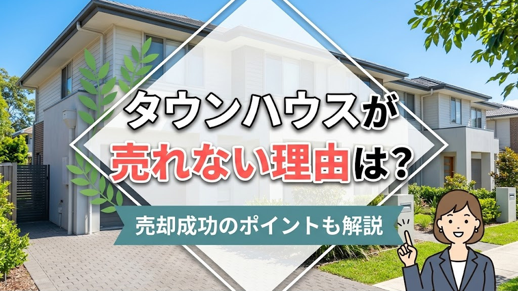 タウンハウスが売れない理由は？売却成功のポイントも解説の画像