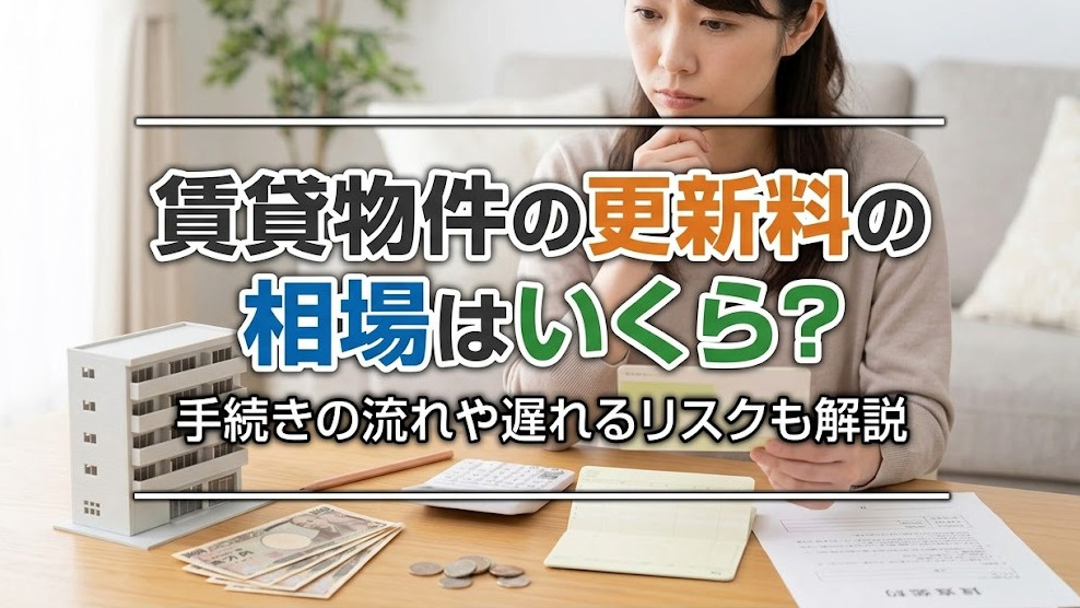 賃貸物件の更新料の相場はいくら？手続きの流れや遅れるリスクも解説の画像