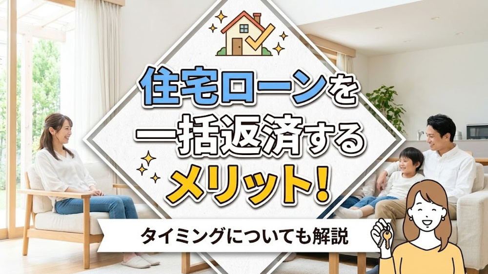 住宅ローンを一括返済するメリット！タイミングについても解説の画像