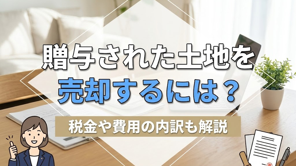贈与された土地を売却するには？税金や費用の内訳も解説