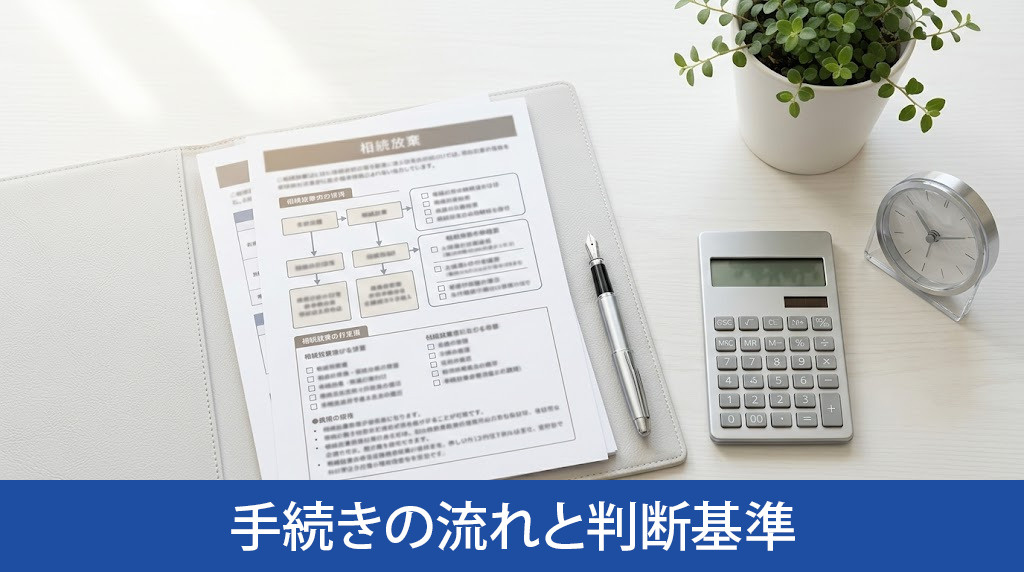 相続放棄の手続きの流れと判断基準