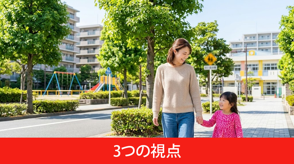 子育て世帯が快適に暮らせる街選びの3つの視点