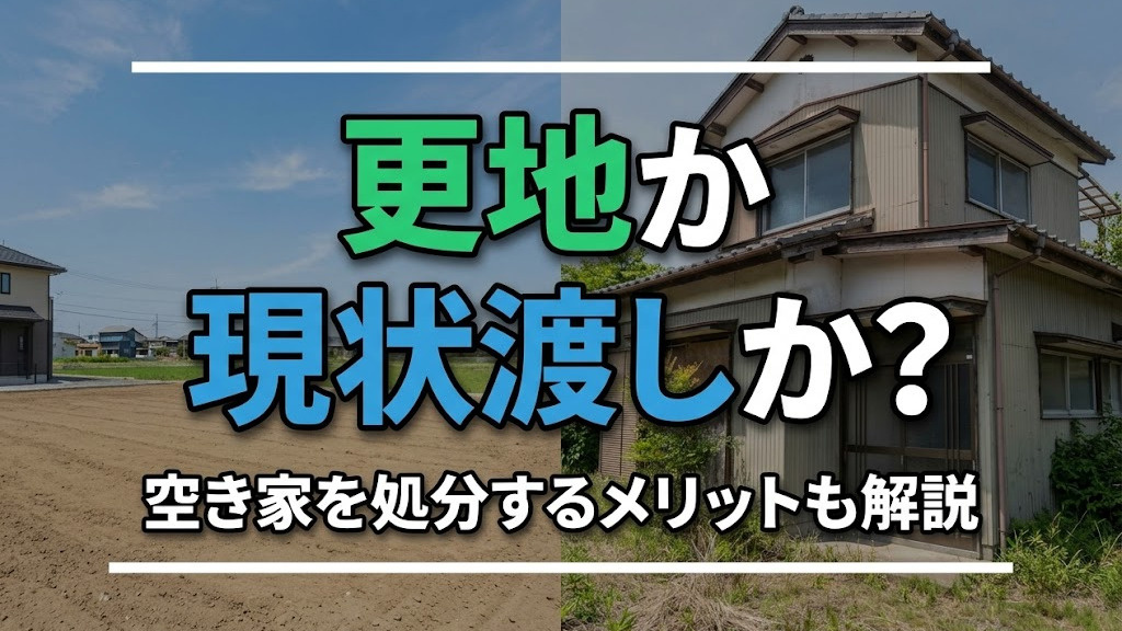 更地か現状渡しか？空き家を処分するメリットも解説
