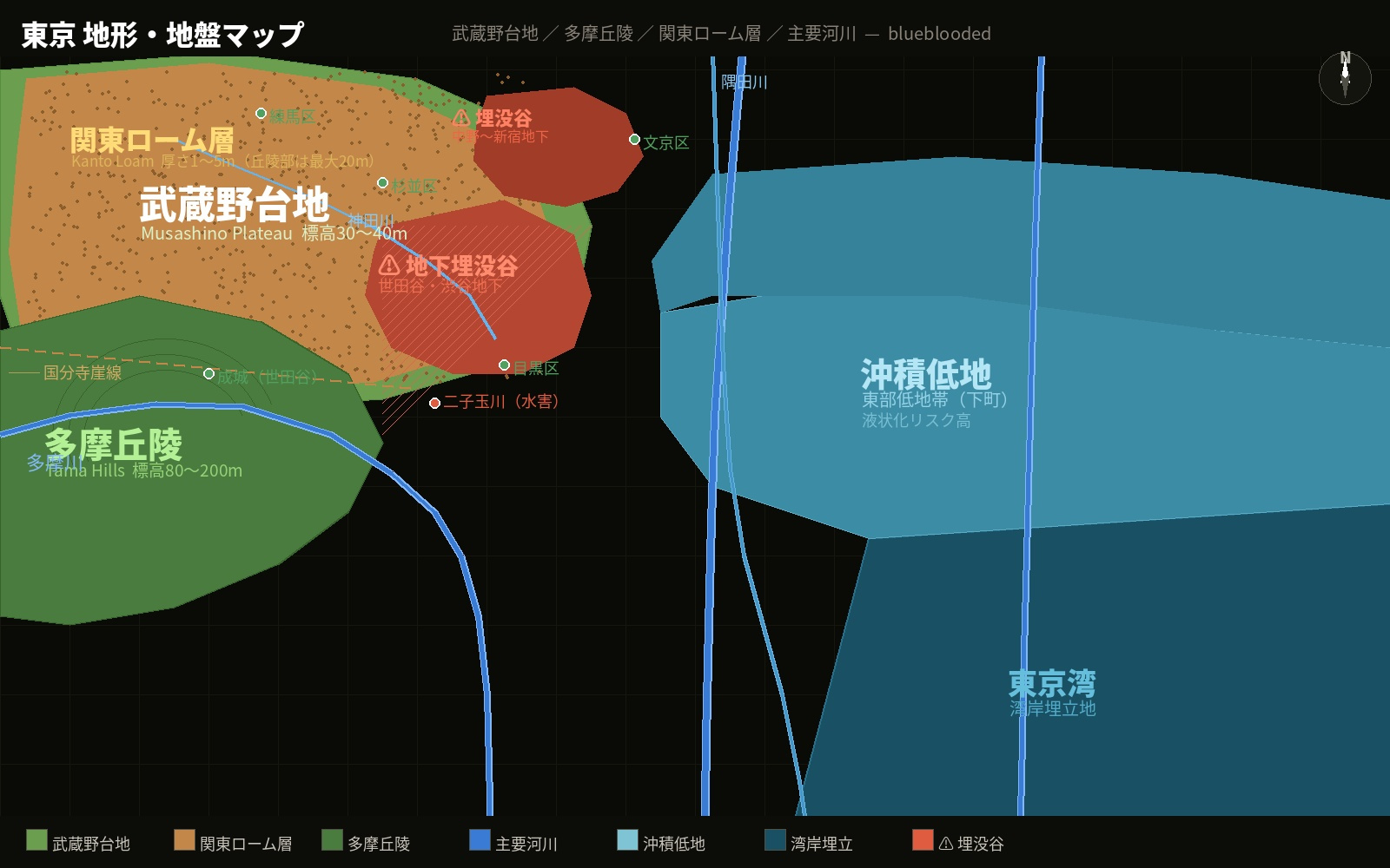 Vol.1｜東京の地盤を決める3つの地形単位 武蔵野台地・多摩丘陵・関東ローム層を知れば、物件選びが変わる 執筆：株式会社bluebloodedの画像