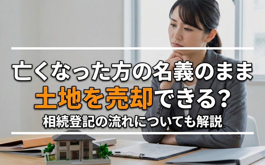 亡くなった方の名義のまま土地を売却できる？相続登記の流れについても解説の画像