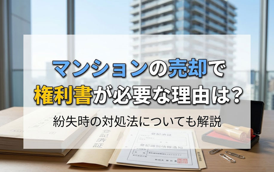 マンションの売却で権利書が必要な理由は？紛失時の対処法についても解説の画像