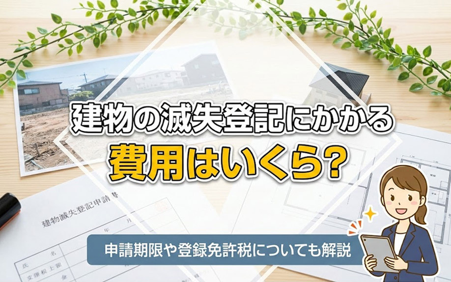 建物の滅失登記にかかる費用はいくら？申請期限や登録免許税についても解説