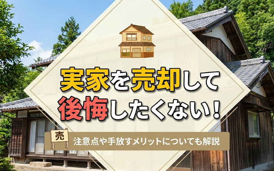 実家を売却して後悔したくない！注意点や手放すメリットについても解説