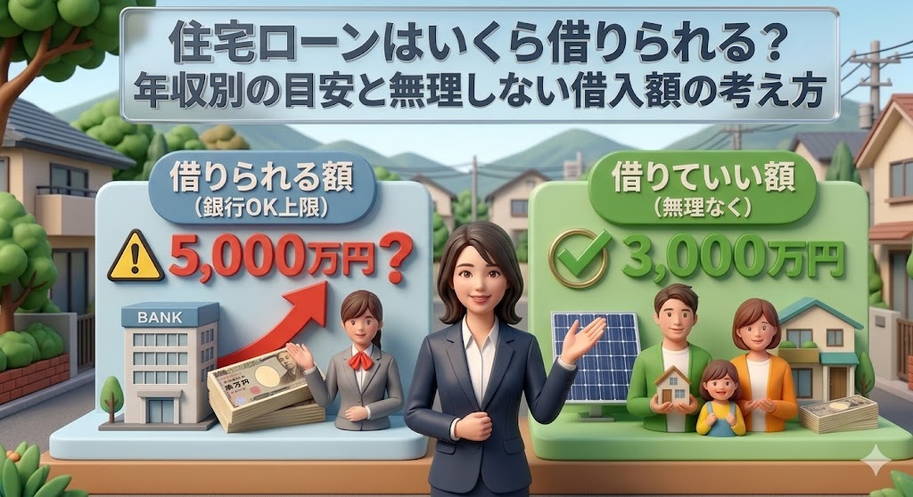 住宅ローンはいくら借りられる？ 年収別の目安と無理しない借入額の考え方の画像