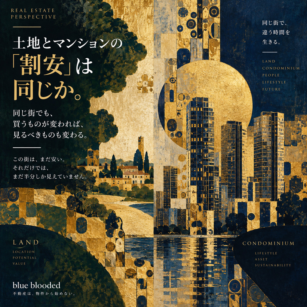 土地とマンションの「割安」は同じか。｜同じ街でも価値の見方が変わる理由の画像
