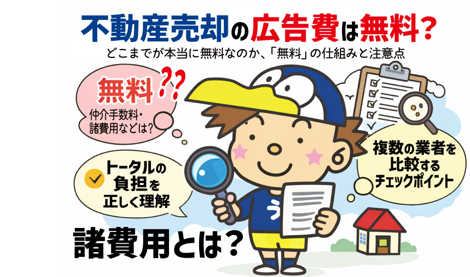 不動産売却の広告費は無料にできる？  業者比較で費用を抑えるポイントを解説の画像