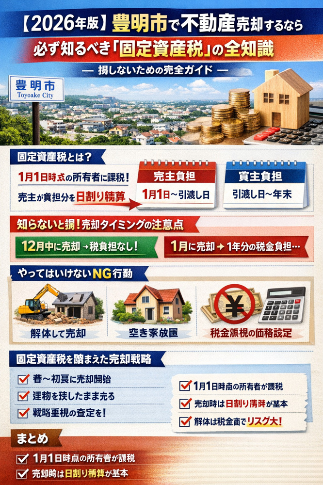 【2026年版】豊明市で不動産売却するなら必ず知るべき「固定資産税」の全知識｜損しないための完全ガイドの画像