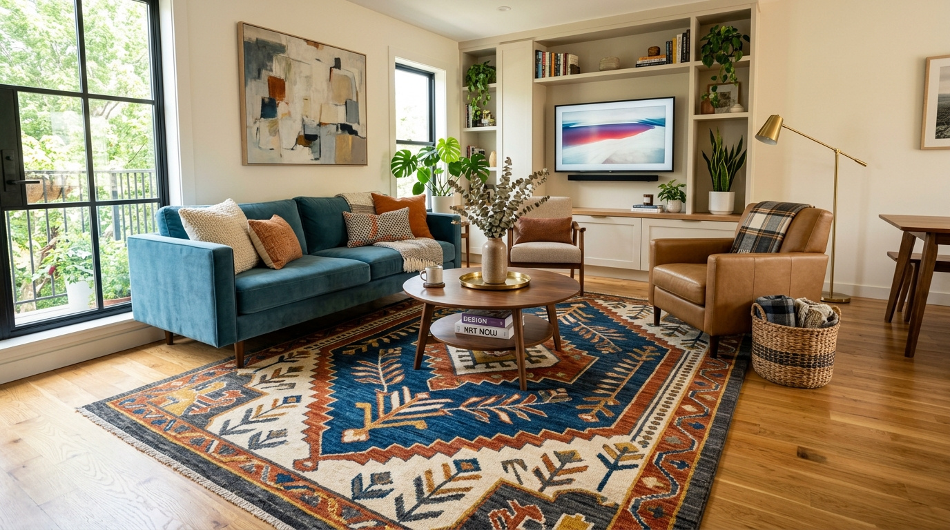 カーペット・ラグを敷くメリットとは？床が変わると、暮らしが変わる。の画像