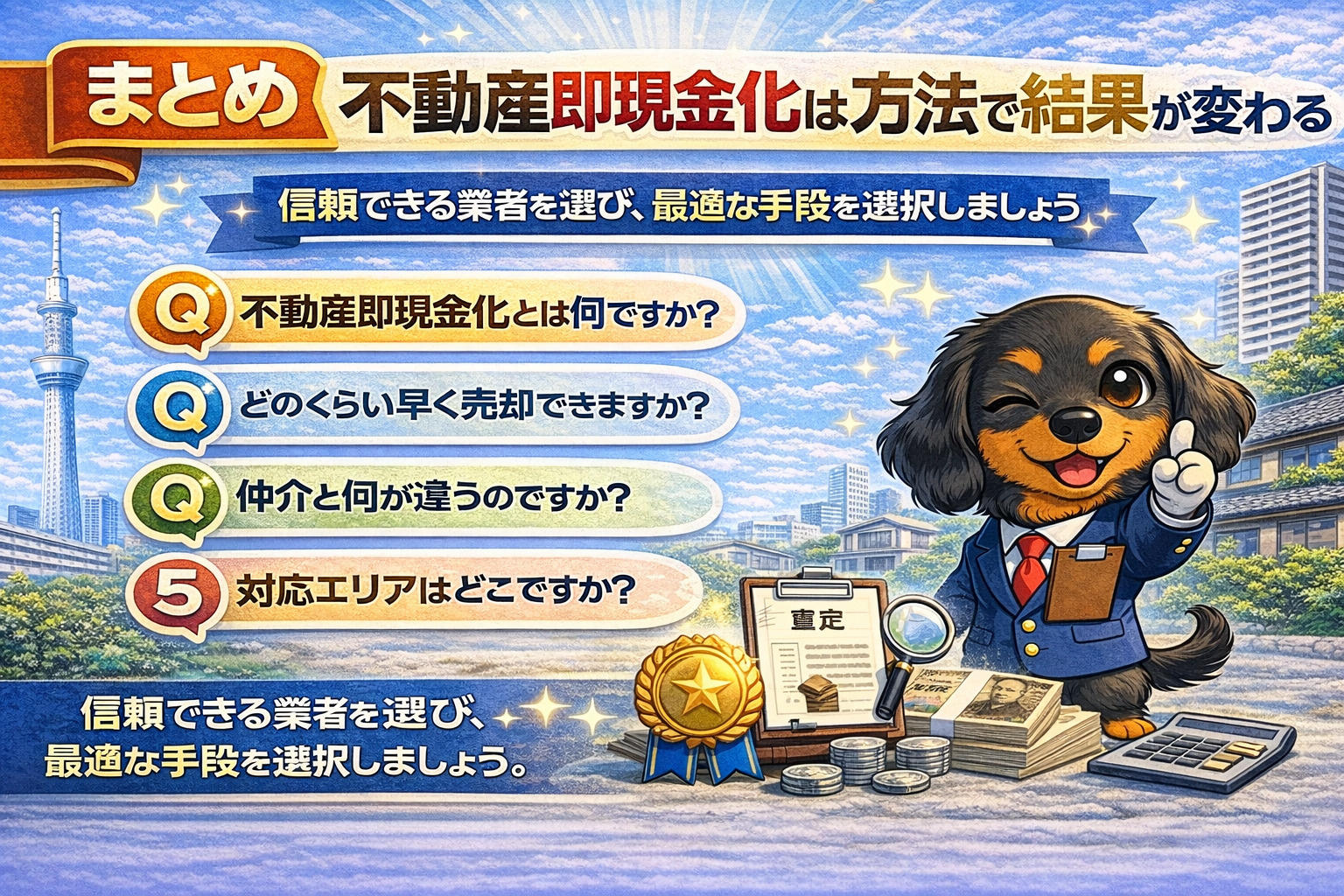 不動産即現金化のまとめ