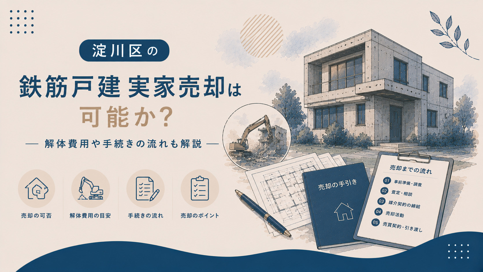 淀川区の鉄筋戸建実家売却は可能か？解体費用や手続きの流れも解説の画像