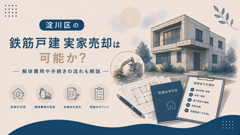 淀川区の鉄筋戸建実家売却は可能か？解体費用や手続きの流れも解説の画像