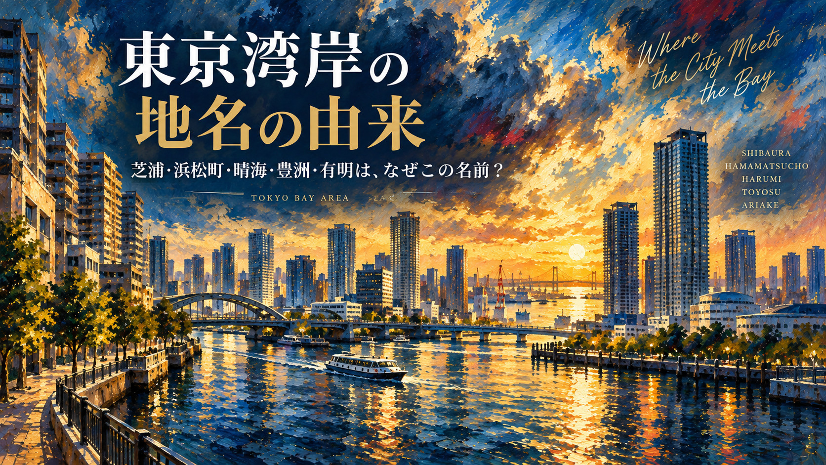 東京湾岸の地名の由来|芝浦・浜松町・晴海・豊洲・有明はなぜこの名前?の画像