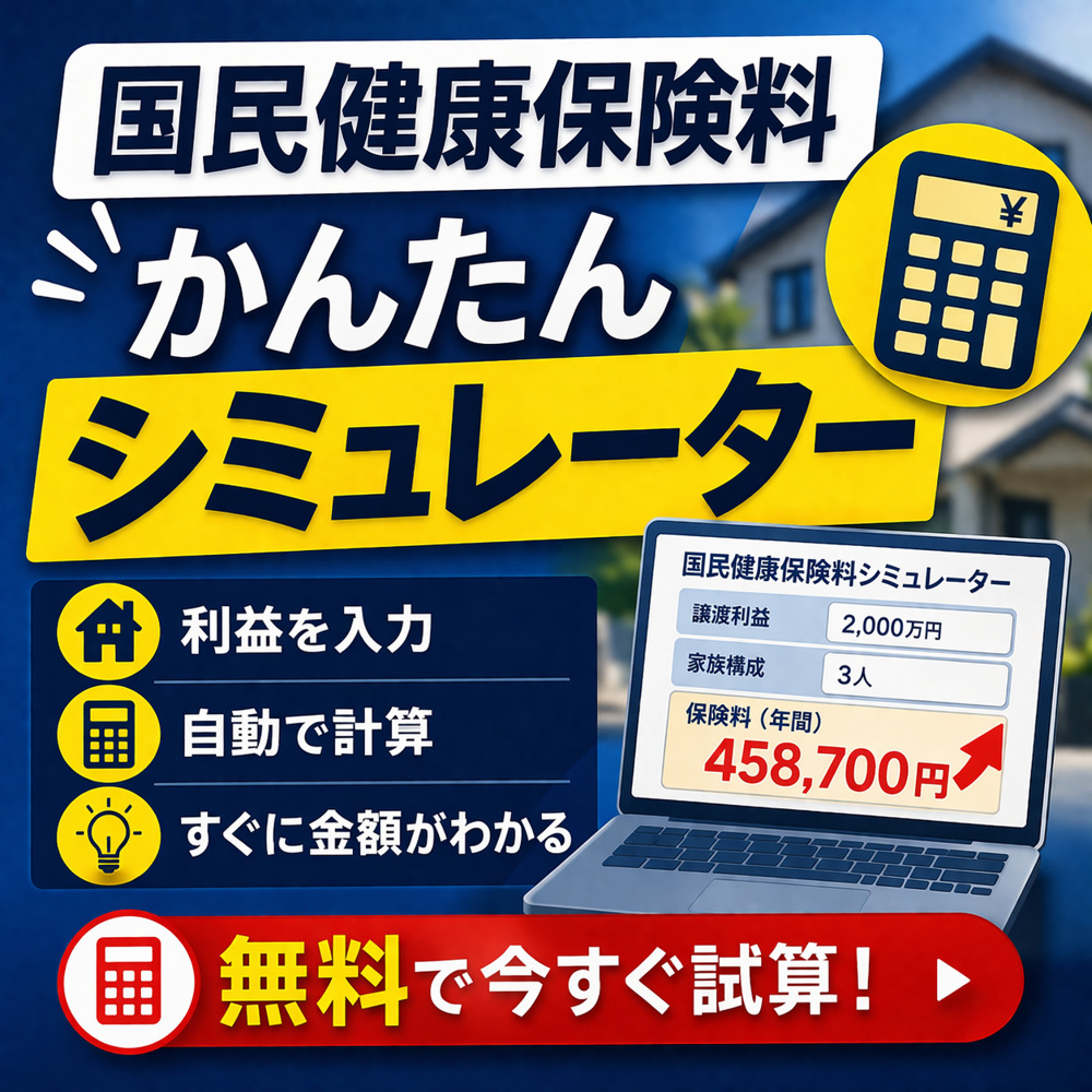 国民健康保険料かんたんシミュレーターの画像