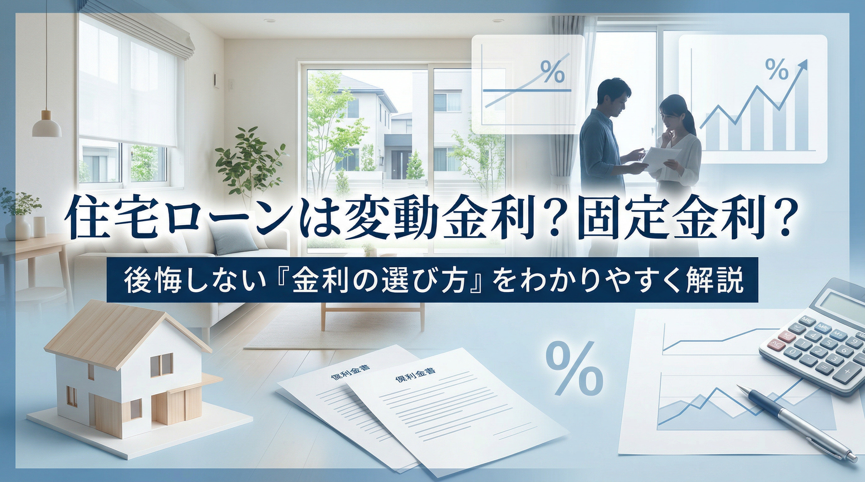 住宅ローンは変動金利？固定金利？ 後悔しない「金利の選び方」をわかりやすく解説の画像