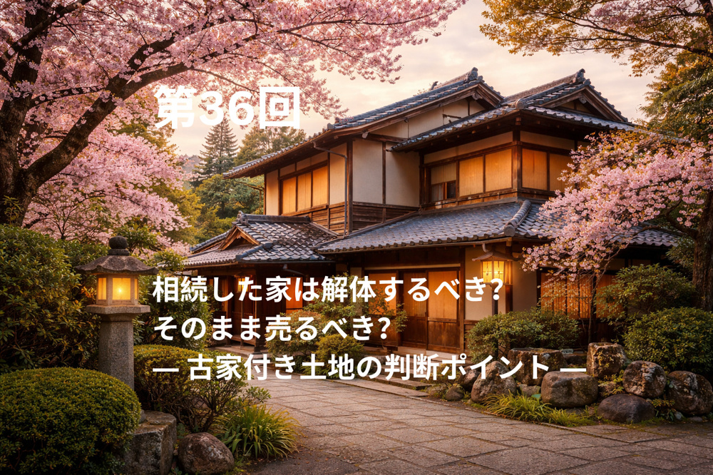 相続した家は解体するべき？そのまま売るべき？  ― 古家付き土地の判断ポイント ―の画像