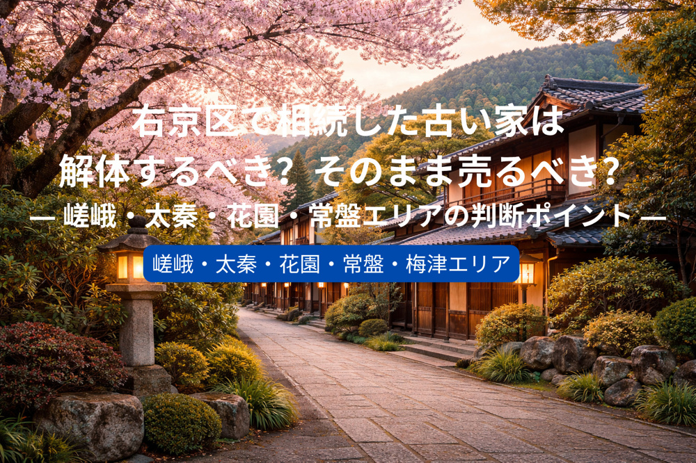 右京区で相続した古い家は解体するべき？そのまま売るべき？  ― 嵯峨・太秦・花園・常盤エリアの判断ポイント ―の画像
