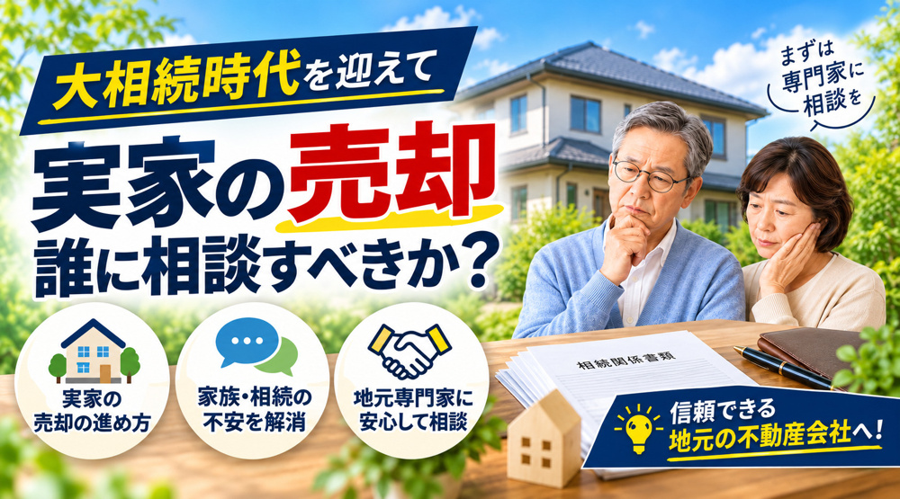 大相続時代を迎えて— 実家の売却、誰に相談すべきかの画像