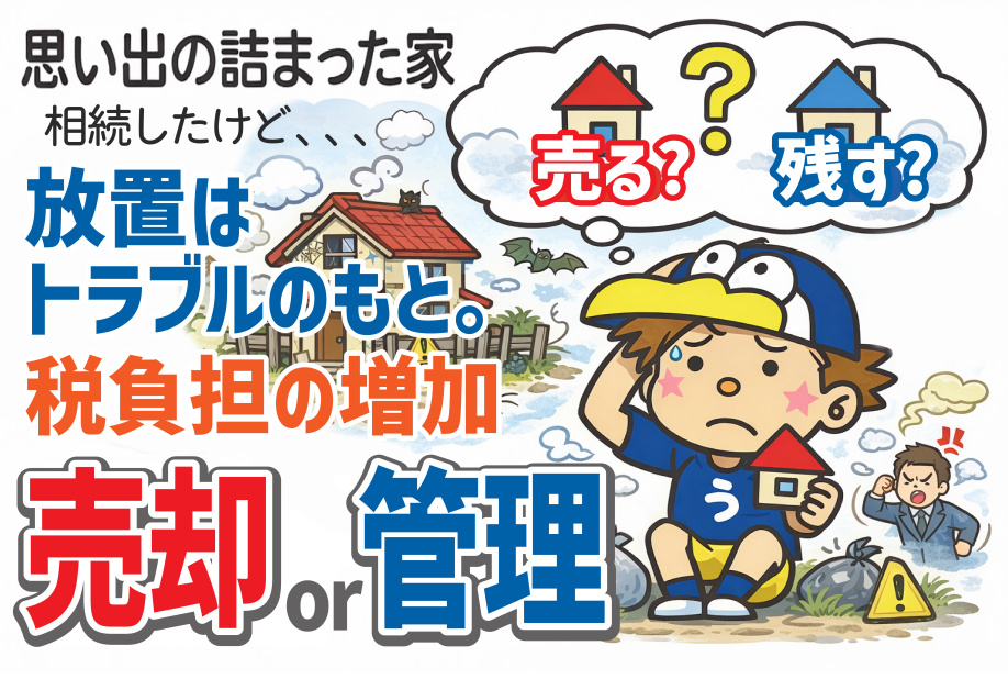 空き家を相続、売却か管理か迷ったら？  リスクと税優遇を知り相続空き家の最適解を選ぶの画像
