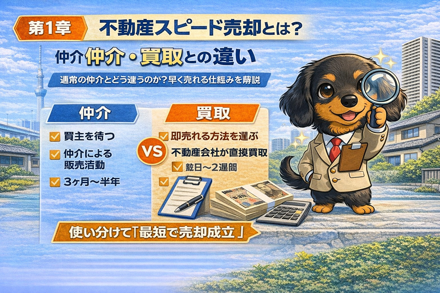 スピード売却と仲介の違い