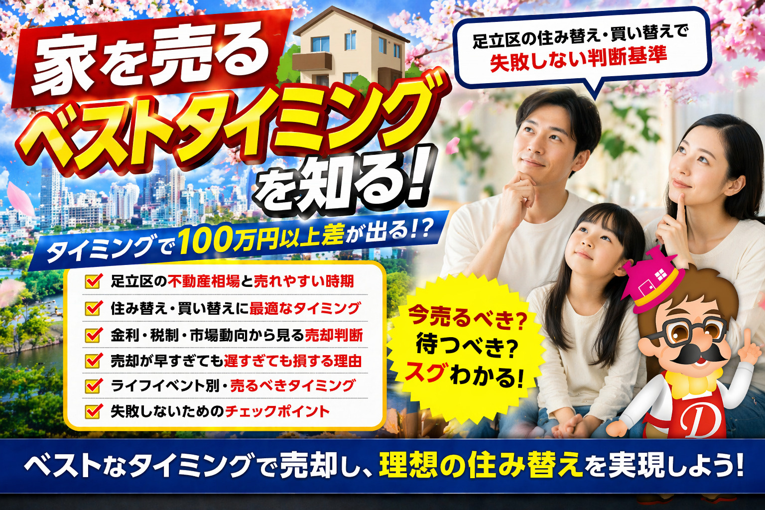 1-6家を売るベストタイミングを知る｜足立区の住み替え・不動産の買い替えで失敗しない判断基準の画像