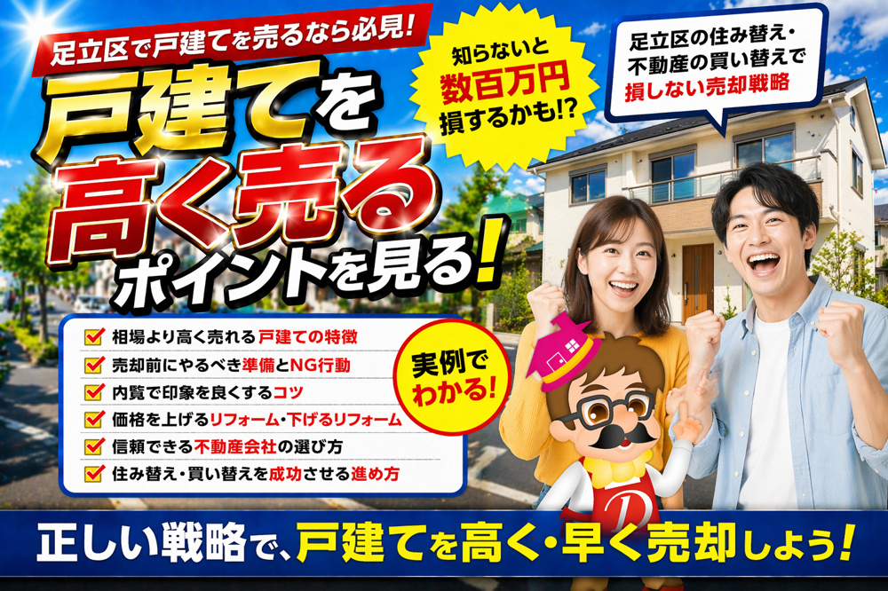 1-8戸建てを高く売るポイントを見る｜足立区の住み替え・不動産の買い替えで損しない売却戦略の画像
